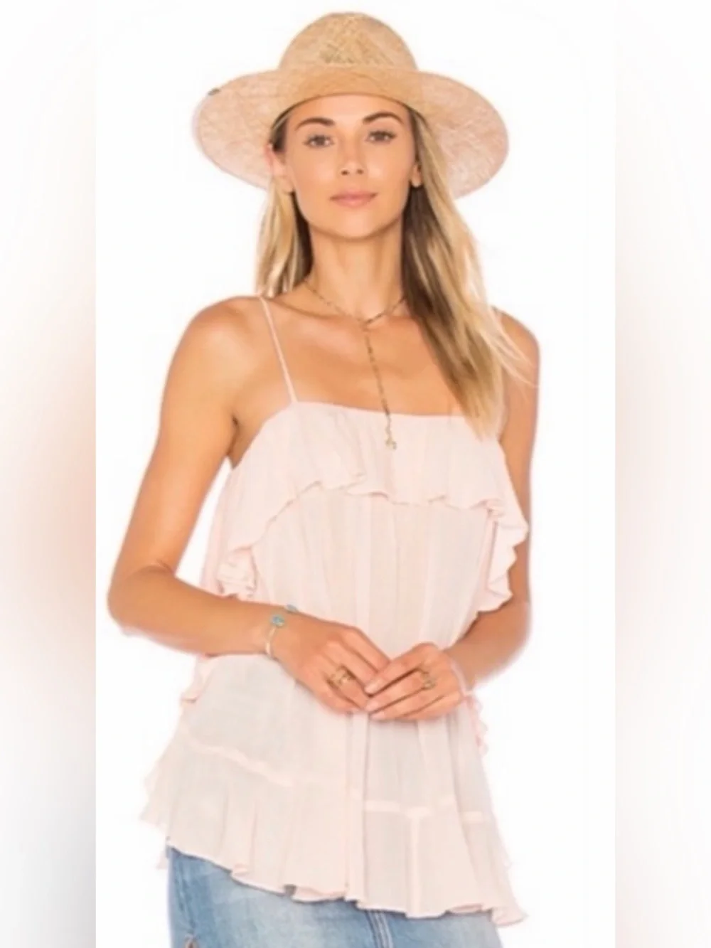 Intimately Free People “Cascades” Camisole – Petal Pink – Size Medium